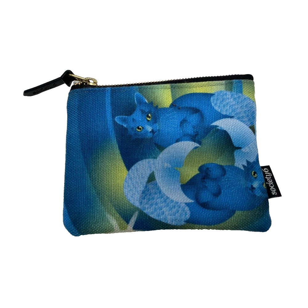 Society6 Coin Purse – "Blue Cat" by Louis Wain